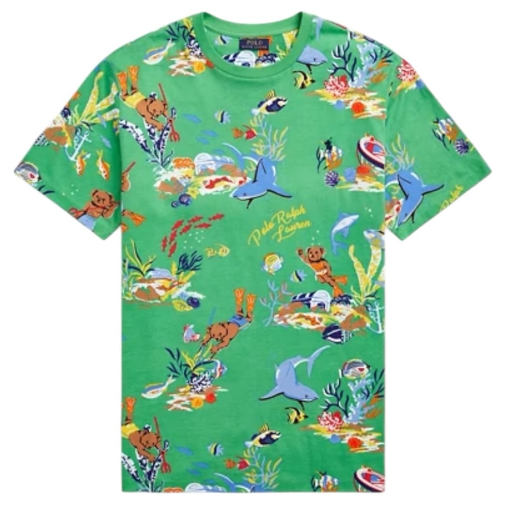 Polo Ralph Lauren Polo Bear Jersey T-
Shirt Green | 3XB - Picture 4 of 15